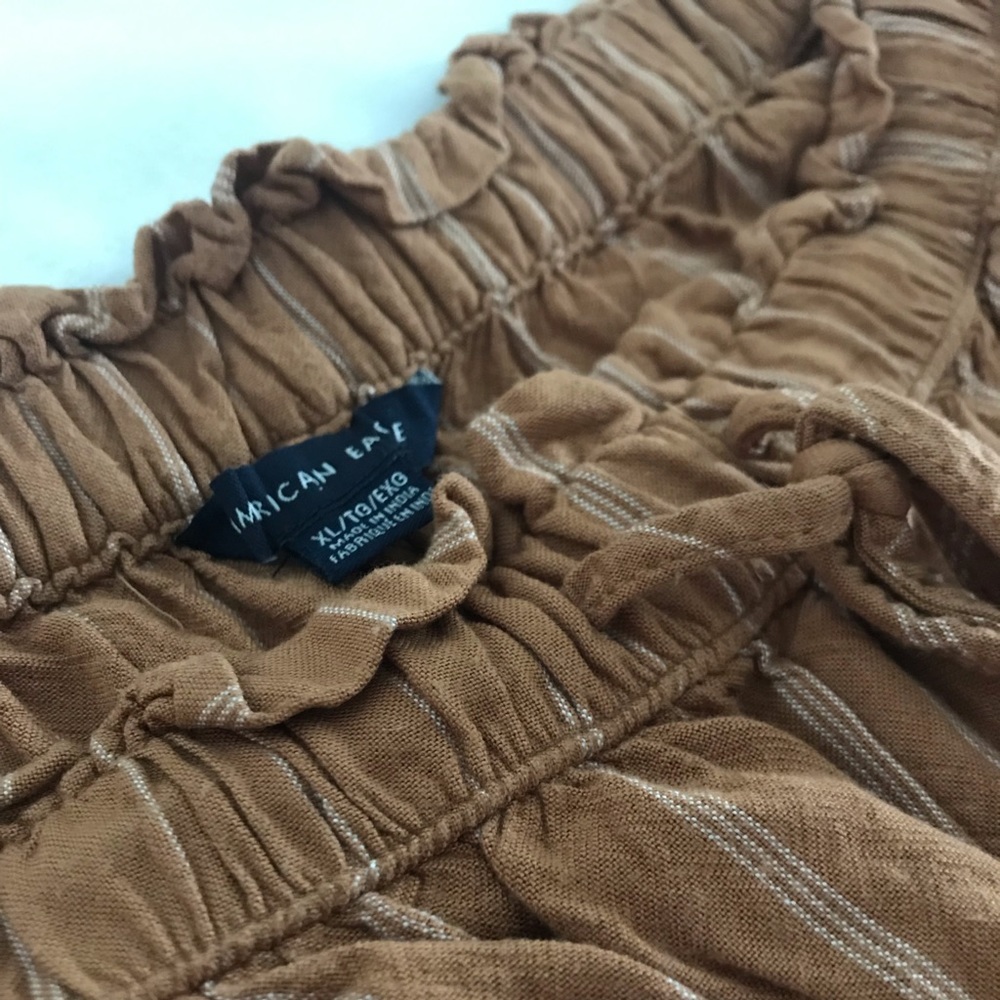 American Eagle Outfitters Striped Paper Bag Pants